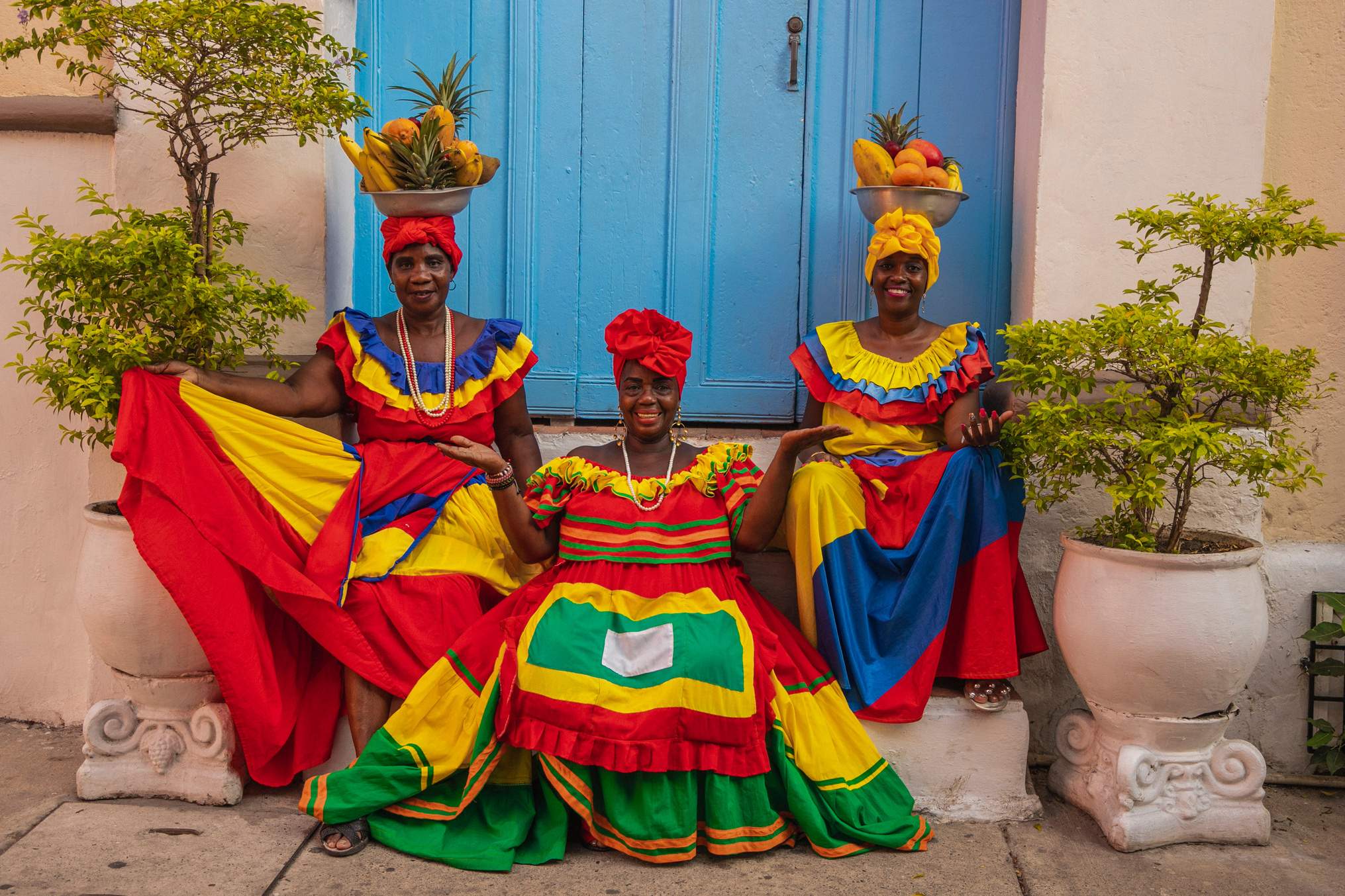 Portrait of Palenquaras on the Street 