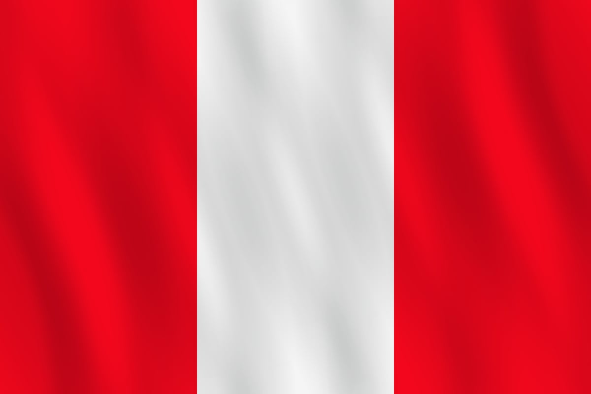 Peru flag with waving effect